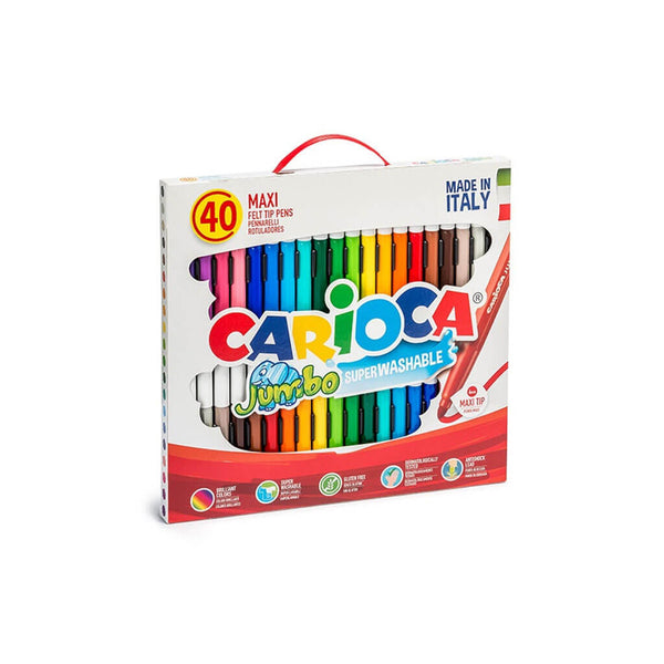 Nuplaunami stori flomasteriai CARIOCA JUMBO, 40 spalvų