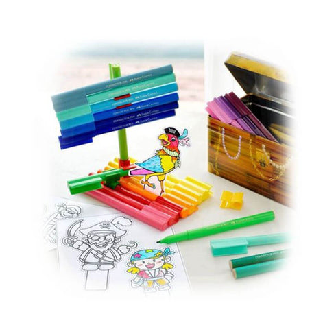 Flomasteriai lobių skrynioje Faber Castell, 33 spalvos