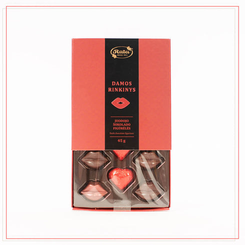 kalėdinė dovana - Juodojo šokolado (50%) figūrėlės DAMOS RINKINYS 45 g.