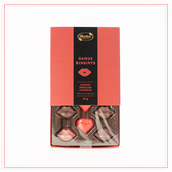 kalėdinė dovana - Juodojo šokolado (50%) figūrėlės DAMOS RINKINYS 45 g.