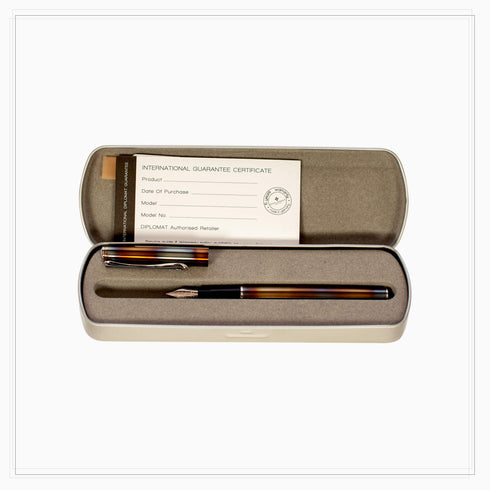 Plunksnakotis DIPLOMAT „Traveller Flame“ dėžutėje, Mėlyna