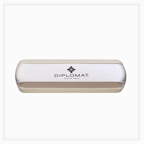 Šratinukas DIPLOMAT „Traveller Stainless Steel Gold“ dėžutėje, Mėlyna