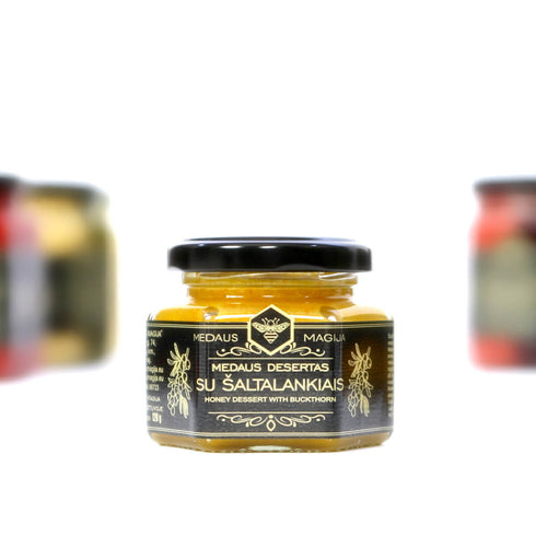 Medaus desertas su šaltalankiais, 120 g. ir 250 g.