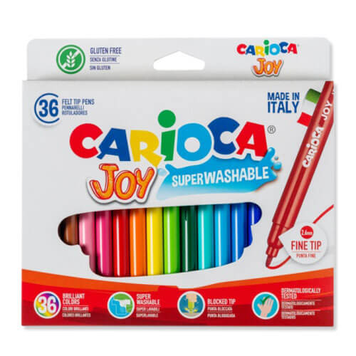 Flomasteriai JOY CARIOCA, 36 spalvų-aplunksna