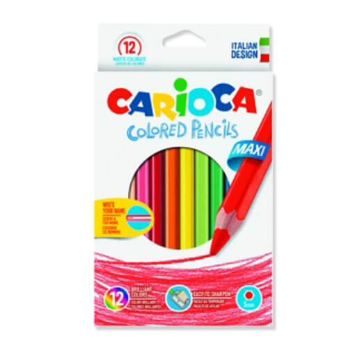 Spalvoti pieštukai storu korpusu JUMBO, 12 spalvų-aplunksna