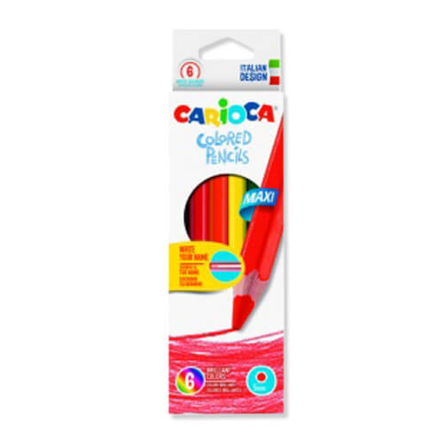 Spalvoti pieštukai storu korpusu JUMBO, 6 spalvų-aplunksna