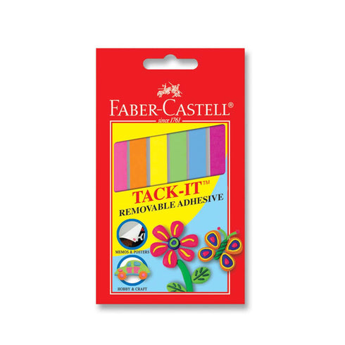 Plastilininiai daugkartiniai minkomi klijai Faber-Castell „Tack-It“, Įvairių spalvų