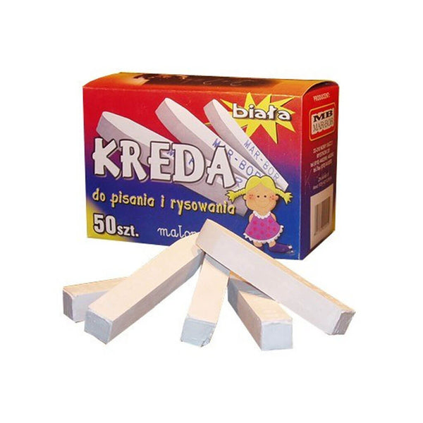 Balta mokyklinė kreida, 50 vnt.