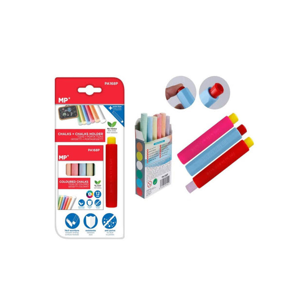 Spalvota kreida su laikikliu MP, 6x2 spalvos