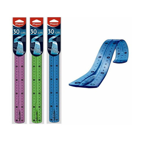 Plastikinė lankstoma liniuotė MAPED „Twist'n Flex“, 30cm.