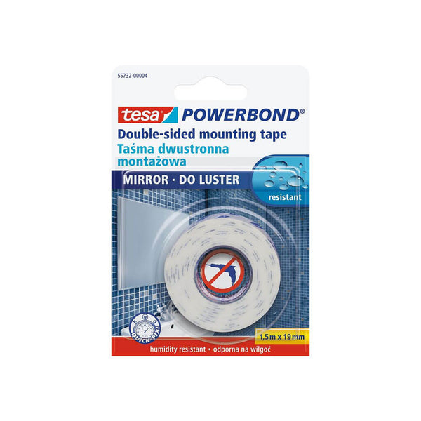 Lipni dvipusė juosta drėgnoms patalpoms Tesa Powerbond, 19mm x 1,5m