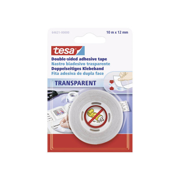 Lipni dvipusė juosta Tesa Powerbond „Transparent“, 12mm x 10m