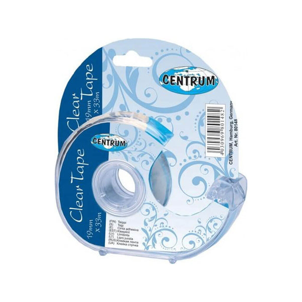 Lipni skaidri juosta su pjaunančiu laikikliu CENTRUM 19mm x 33m
