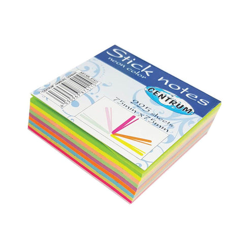 Lipnūs lapeliai CENTRUM „Neon“ 75x75, 225 lapai.