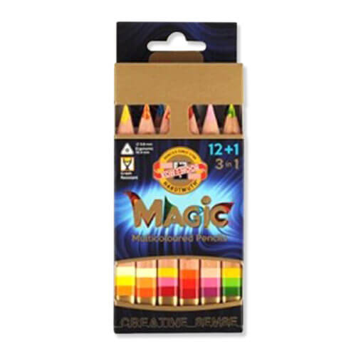 Pieštukų rinkinys su spalvota šerdele MAGIC KOH-I-NOOR 12+1-aplunksna