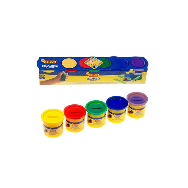 Modelinas JOVI „Soft Dough Blandiver“, 5 spalvų, 5x110 g.