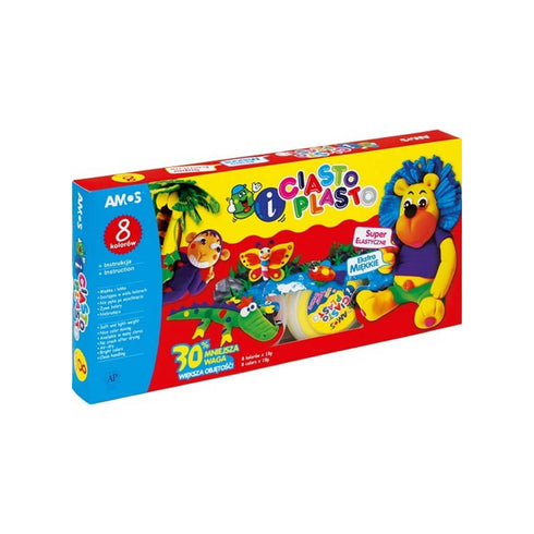 Ore kietėjantis plastilinas AMOS „iClay“, 8 spalvų, 8x18 g.