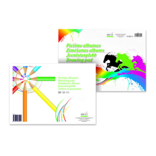 Piešimo albumas, A4, 30 lapų, 120 g/m²-aplunksna