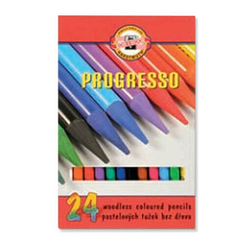 Spalvotų pieštukų rinkinys PROGRESSO, 24 spalvų-aplunksna