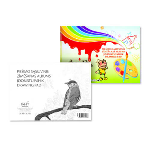 Piešimo sąsiuvinis, A4, 20 lapų, 120 g/m²-aplunksna