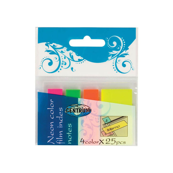 Popieriniai žymekliai CENTRUM, 4x25 lapelių