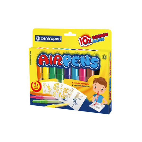 Pučiami flomasteriai CENTROPEN „Airpens“, 10 spalvų