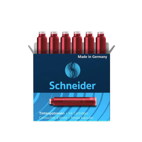 Universalios rašalo kapsulės SCHNEIDER, Mėlyna, Juoda, Žalia, Raudona