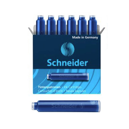 Universalios rašalo kapsulės SCHNEIDER, Mėlyna, Juoda, Žalia, Raudona