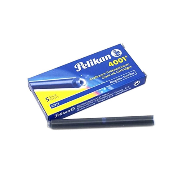 Rašalo kapsulės PELIKAN 4001, mėlyna, 6 vnt., 70 mm.