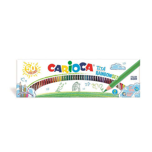 Spalvoti pieštukai CARIOCA TITA RAINBOW , 50 spalvų