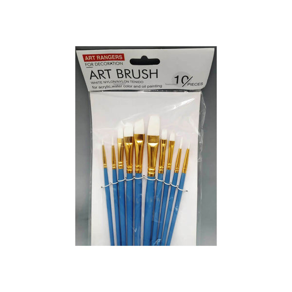 Sintetinio plauko teptukų rinkinys ART RANGERS „Art Brush“, 10 vnt.