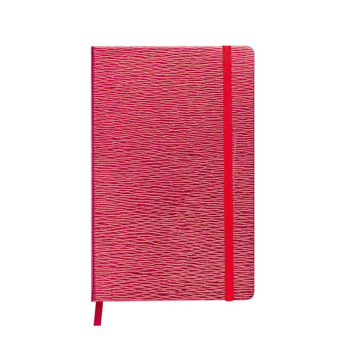 Verslo stiliaus užrašų knygelė su guma, 80 lapų, A5, langeliais, Rožinė