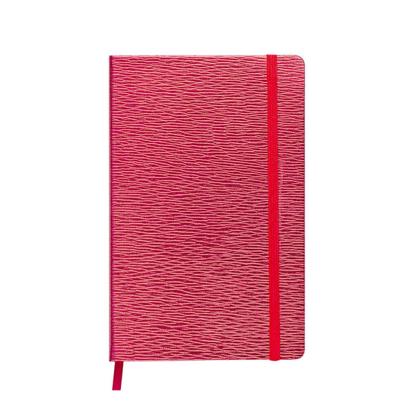 Verslo stiliaus užrašų knygelė su guma, 80 lapų, A5, langeliais, Rožinė