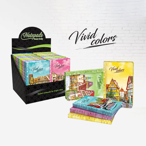 Užrašų knygelė Lastva „Vivid Colors“, 96 lapai, A6, langeliais