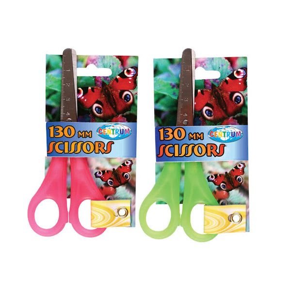 Žirklės suapvalintais galais CENTRUM, 14cm, Žalia