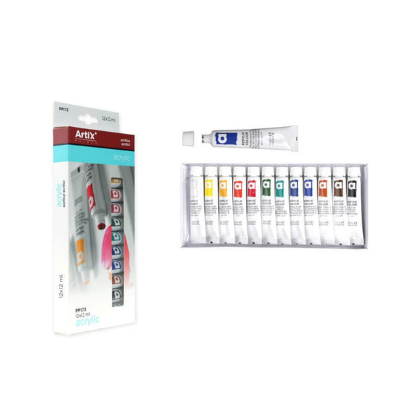 Akrilinių dažų komplektasARTIX ACRILICAS, 12x12 ml