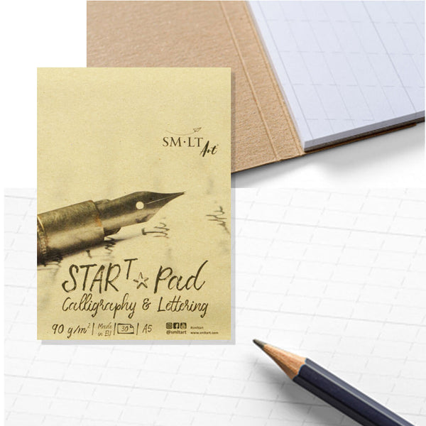 Albumas kaligrafijai „START Calligraphy & Lettering“, 90g/m², A5, 30 lapų