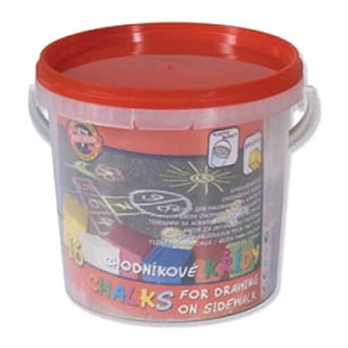Spalvotos kreidos rinkinys asfaltui (kibirėlis) 16 vnt.-aplunksna