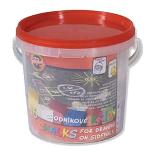 Spalvotos kreidos rinkinys asfaltui (kibirėlis) 16 vnt.-aplunksna