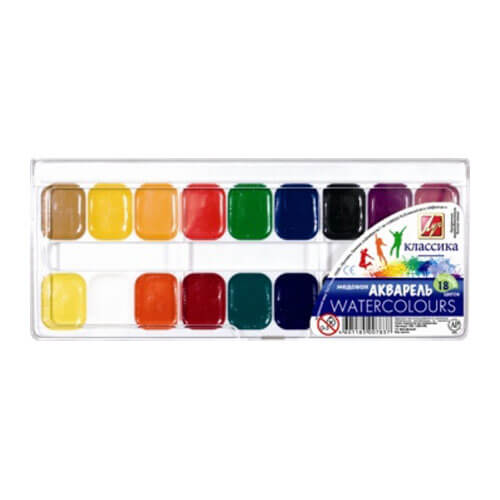 Akvarelė „Klasika“ LUČ, 18 spalvų-aplunksna