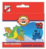 Vaškiniai pieštukai Koh-I-Noor, 12 spalvų-aplunksna