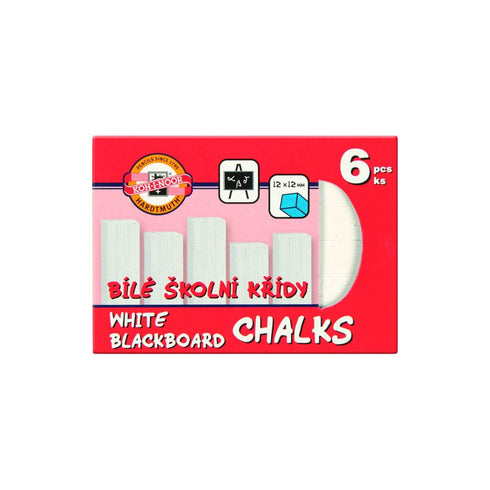 Balta kreida Koh-I-Noor 12x12, 6 vnt.