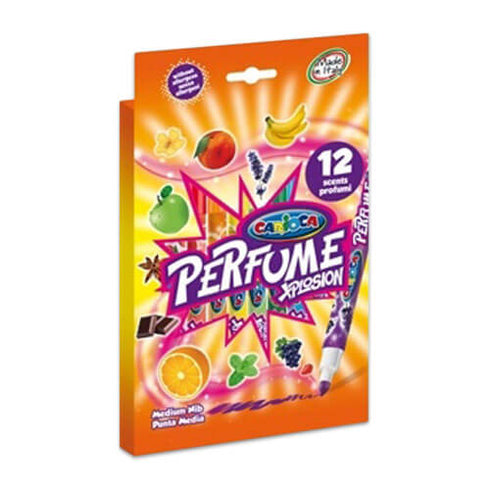 Flomasteriai kvepiantys "PERFUME XPLOSION" CARIOCA, 12 spalvų-aplunksna