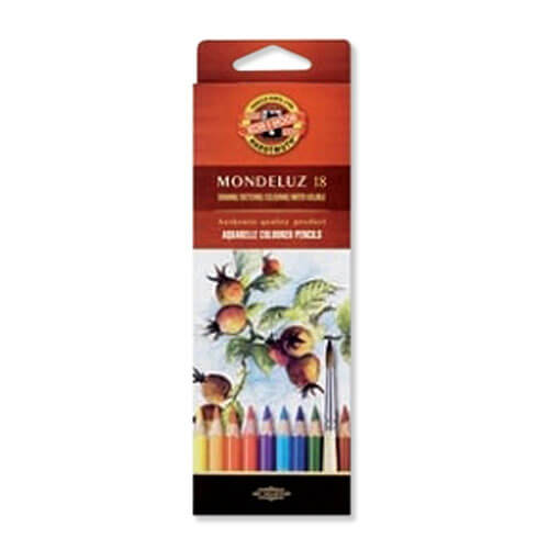 Akvareliniai pieštukai "Mondeluz Fruit" Koh-I-Noor, 18 spalvų-aplunksna