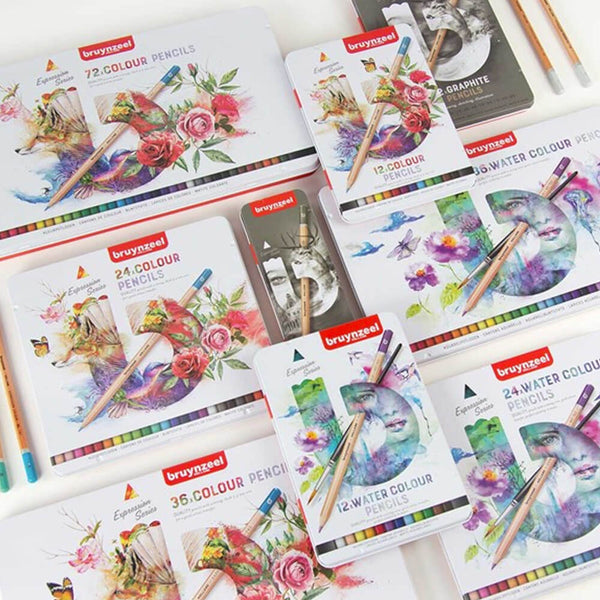 Spalvotų pieštukų komplektas BRUYNZEEL, 12 sp, 24 sp, 72 sp.