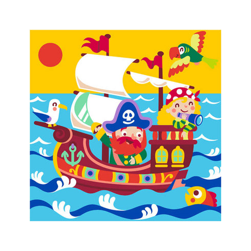 Tapybos smėliu rinkinys „Piratai“, 12 spalvų